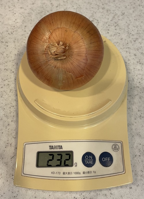 皮つきの玉ねぎ1個